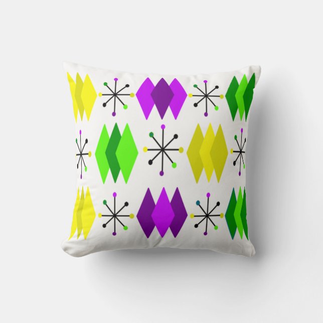 Diamonds and Starbursts Cushion (Front)