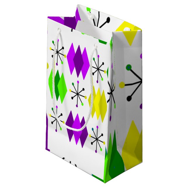 Diamonds and Starbursts  Small Gift Bag (Front Angled)