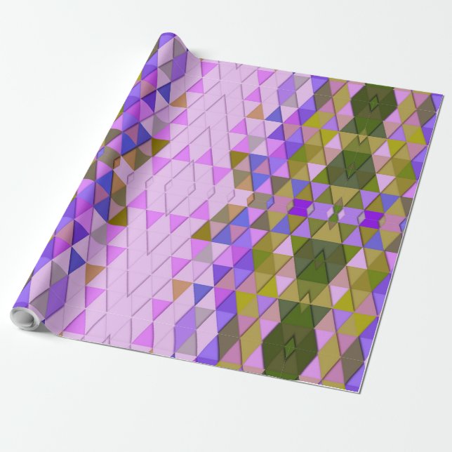 Diamonds and triangles pattern wrapping paper (Unrolled)