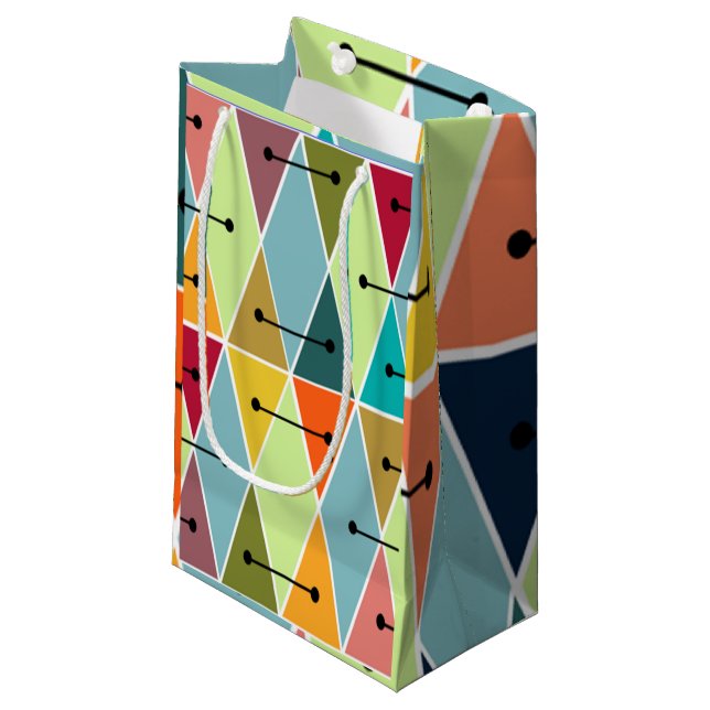 Diamonds and Triangles Small Gift Bag (Front Angled)