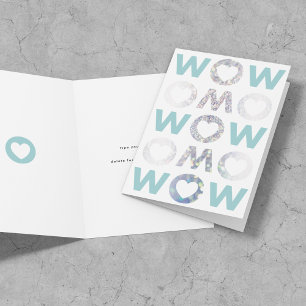 Diamonds and Turquoise WOW MOM Mother's Day Card