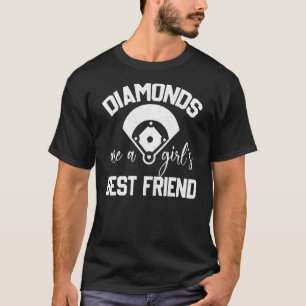 Diamonds Are A Girls Best Friend Baseball T-Shirt