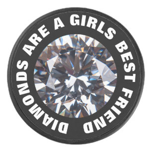 Diamonds Are a Girls Best Friend Hockey Puck