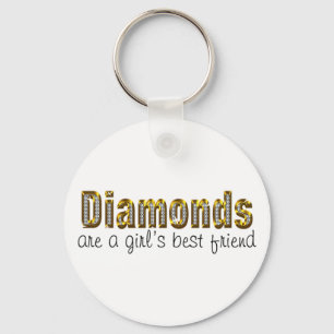diamonds are a girls best friend key ring