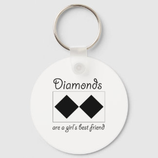 Diamonds are a girls best friend key ring