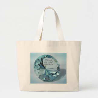 diamonds are a girls best friend large tote bag