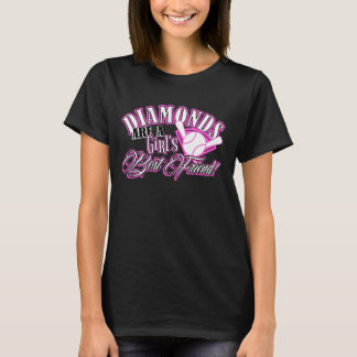 Diamonds Are A Girl's Best Friend softball tee