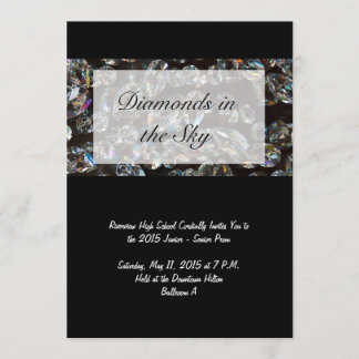 Diamonds - Bling Prom Invitations