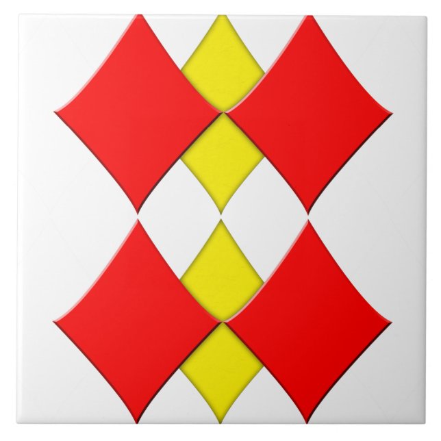 Diamonds Ceramic Tile (Front)