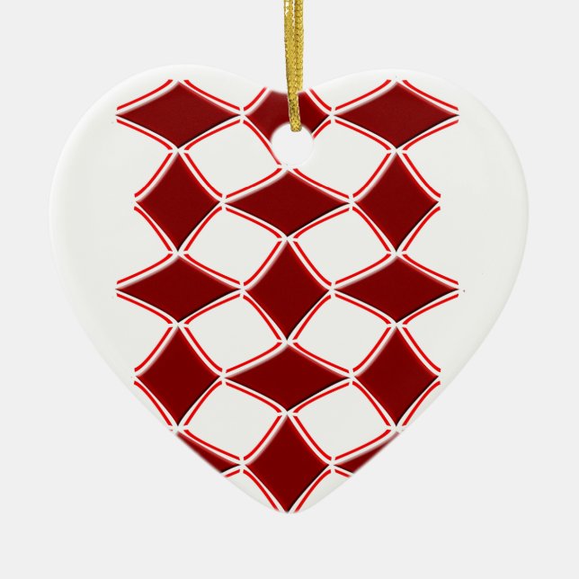 Diamonds Ceramic Tree Decoration (Front)