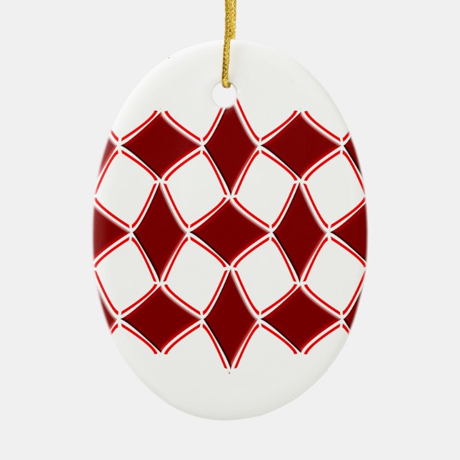 Diamonds Ceramic Tree Decoration (Front)