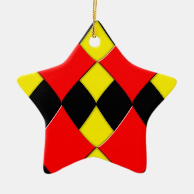 Diamonds Ceramic Tree Decoration (Front)