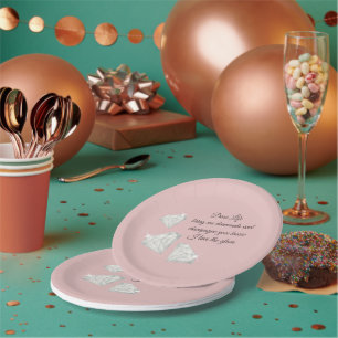 Diamonds & Champagne Quote – Dear Life Edition Paper Plate