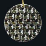 Diamonds, elegant vintage gemstones  ceramic tree decoration<br><div class="desc">Old Hollywood glitz and glamour -elegant diamonds,  gemstone pattern.
A great gift idea for the Christmas holiday,  birthdays or just because she wonderful! 
- Give this modern,  fabulous,  trendy,  modern,  fun,  glittering glamorous luggage tag to your favorite person!
The text can be changed using the customize/ personalize  tab.</div>
