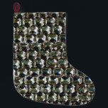 Diamonds, elegant vintage gemstones  large christmas stocking<br><div class="desc">Old Hollywood glitz and glamour -elegant diamonds,  gemstone pattern.
A great gift idea for the Christmas holiday,  birthdays or just because she wonderful! 
- Give this modern,  fabulous,  trendy,  modern,  fun,  glittering glamourous luggage tag to your favourite person!
The text can be changed using the customise/ personalise  tab.</div>