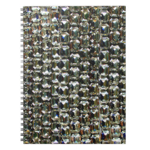 Diamonds, elegant vintage gemstones notebook
