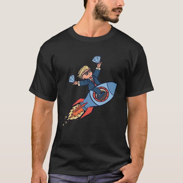 Diamonds flying space shuttle T-Shirt (Front)