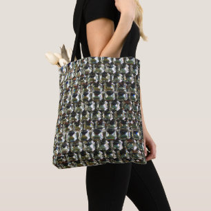 Diamonds, gemstone jewellery pattern tote bag
