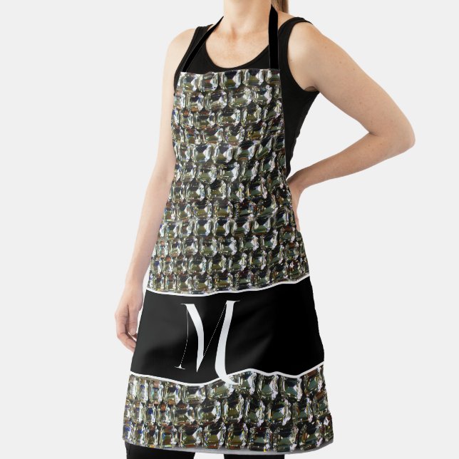 Diamonds, gemstones jewellery pattern  apron (Insitu)