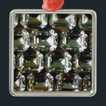 Diamonds gemstones rhinestones metal ornament<br><div class="desc">Old Hollywood glitz and glamor -elegant diamonds,  gemstone pattern.
A great gift idea for the Christmas holiday,  birthdays or just because she wonderful! 
- Give this modern,  fabulous,  trendy,  modern,  fun,  glittering glamorous luggage tag to your favorite person!
The text can be changed using the customize/ personalize  tab.</div>