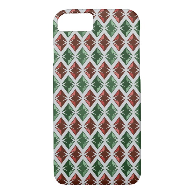 DIAMONDS Geometric red green Case-Mate iPhone Case (Back)