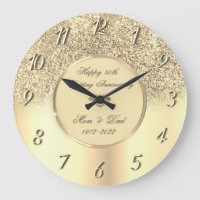 Diamonds Gold Glitter 50 Wedding Anniversary