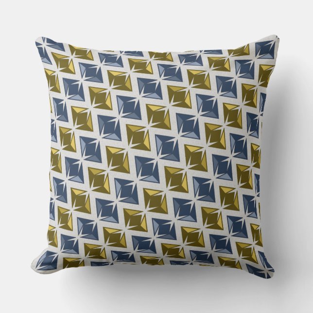 DIAMONDS golden blue Cushion (Front)