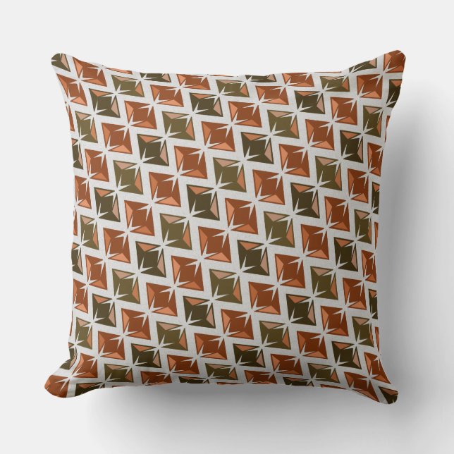 Diamonds Graphical red Gems Pattern Cushion (Front)