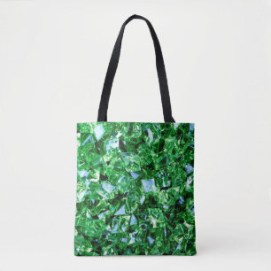 Diamonds green design colour shape tote bag