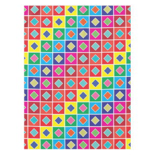 diamonds into the square colour swatches tablecloth