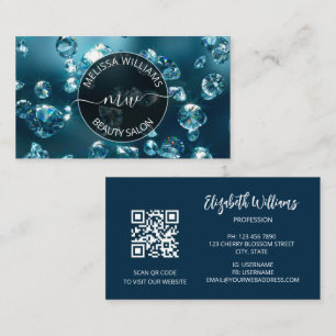 Diamonds Jeweller Jewellery Store Logo Business Card