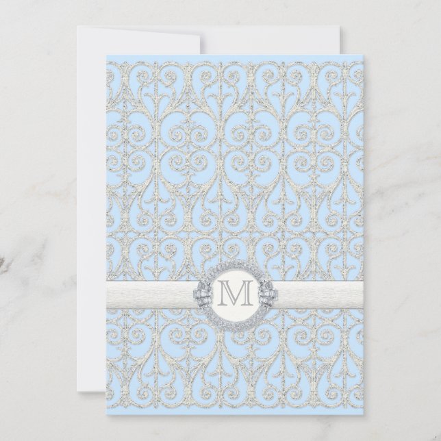 Diamonds & Lace Look, Couples Couple's Shower Invitation (Front)