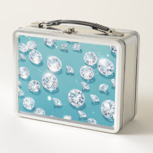 Diamonds metal lunch box
