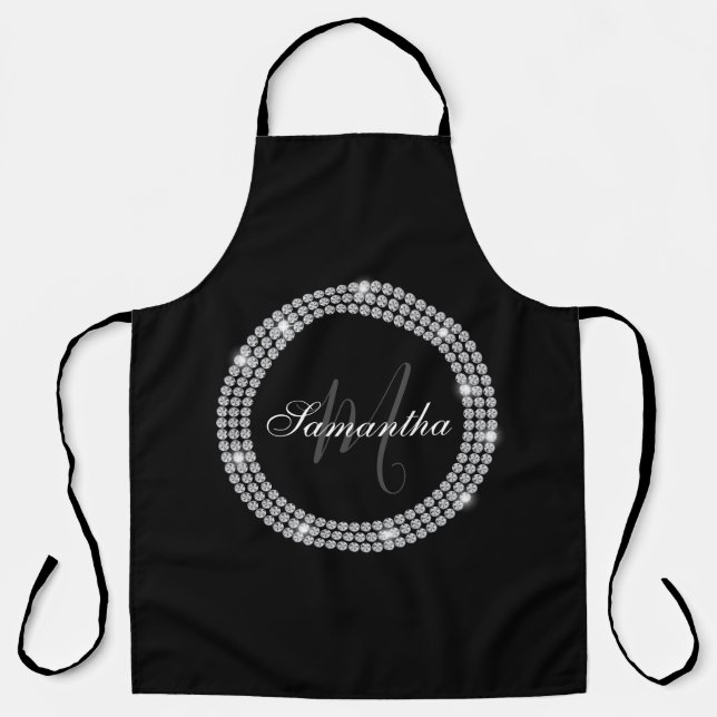 Diamonds Monogram Apron (Front)