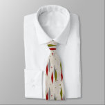 Diamonds Pattern Mid-Century Style Tie<br><div class="desc">Mid-Century Modern Tie for Men, in colours of red, green and grey on a light cream background.</div>
