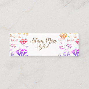 Diamonds Pattern Original Mini Business Card