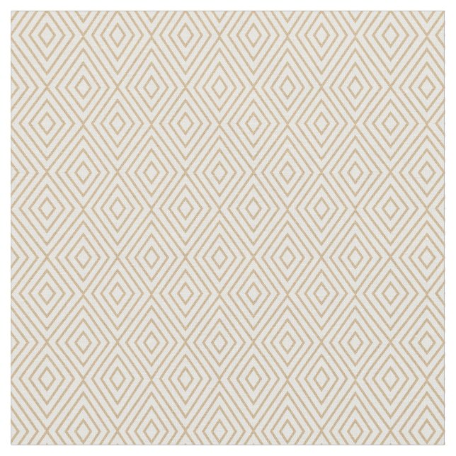 Diamonds Patterned Fabric (Light Gold) (Close Up)