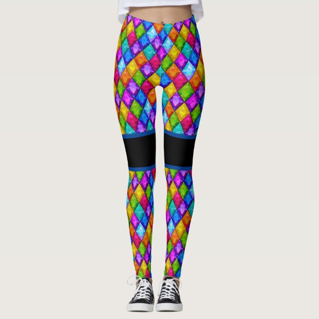 Diamonds Pop Fashion Leggings (Front)
