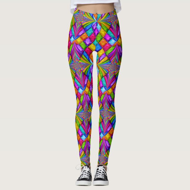 Diamonds Pop Fashion Leggings (Front)