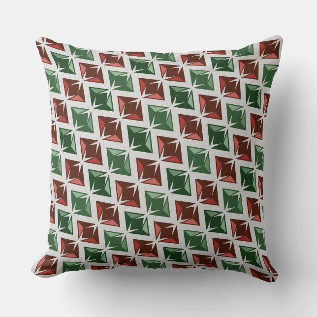 DIAMONDS red green Cushion (Front)