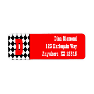 Diamonds Return Address Label