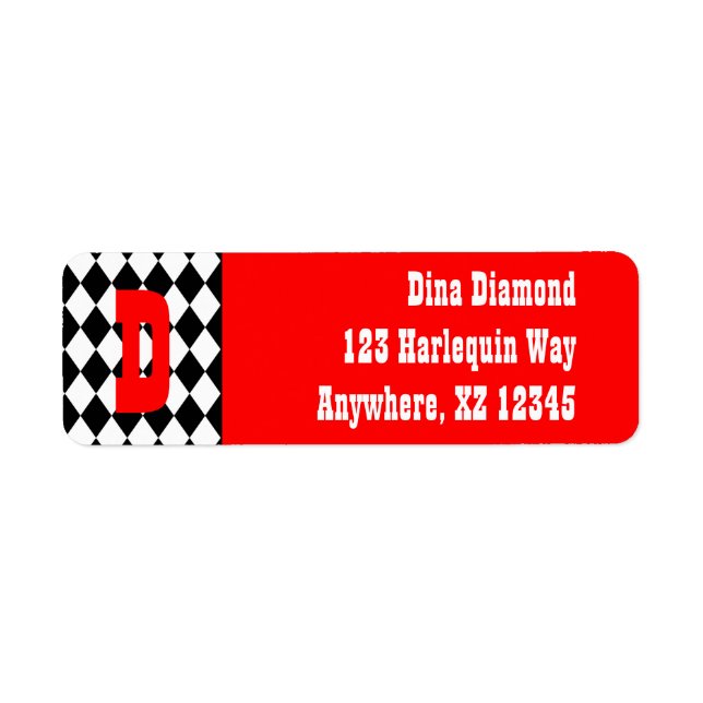 Diamonds Return Address Label (Front)