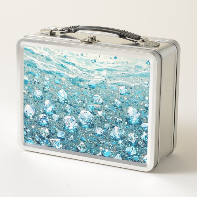 Diamonds sea metal lunch box (Front)