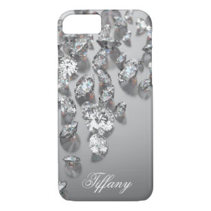 Diamonds Shiny Sparkling Bling Monogrammed Custom Case-Mate iPhone Case