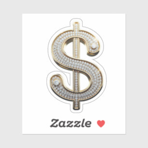 Diamonds & Silver Dollar Sign Bling
