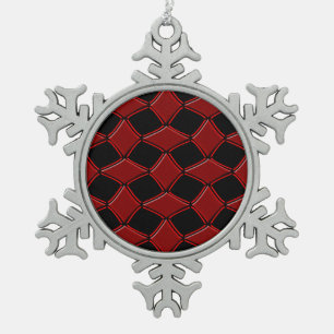 Diamonds Snowflake Pewter Christmas Ornament