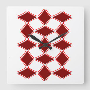 Diamonds Square Wall Clock