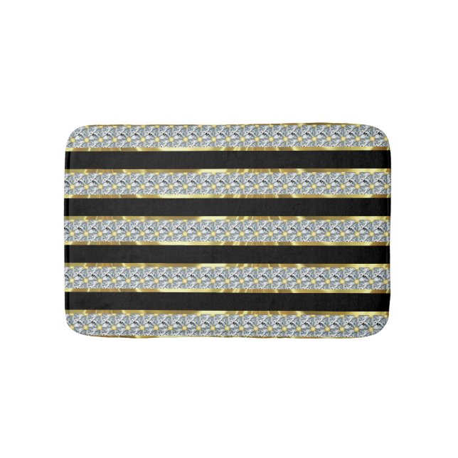 Diamonds Stripes  Bath Mat (Front)