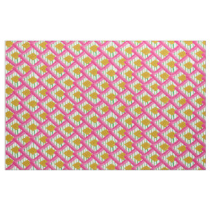 Diamonds Stripes Watercolor Pattern Fabric