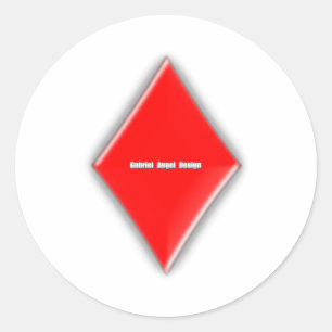 Diamonds Suit Classic Round Sticker